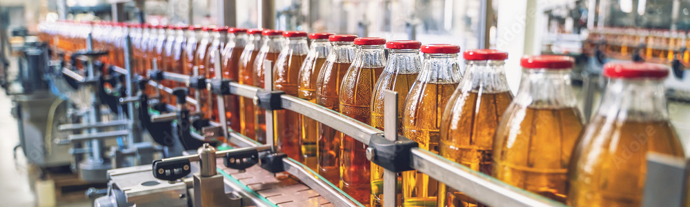 Glass bottle beverage line for juices and soft drinks